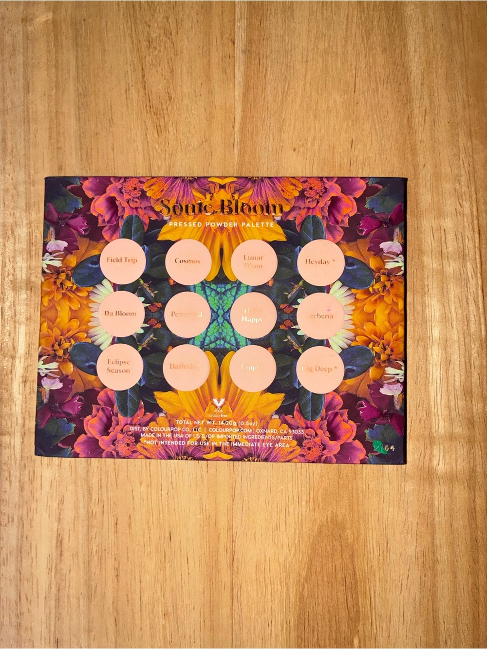 ColourPop Sonic Bloom Eyeshadow Palette - 12 Pan Pressed Powder - Picture 2 of 4